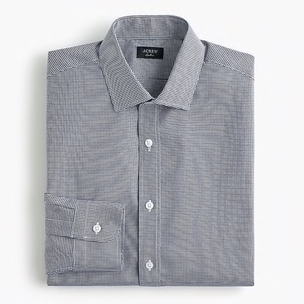 J. Crew Button Up Pocket Slim Shirt Micro Gingham